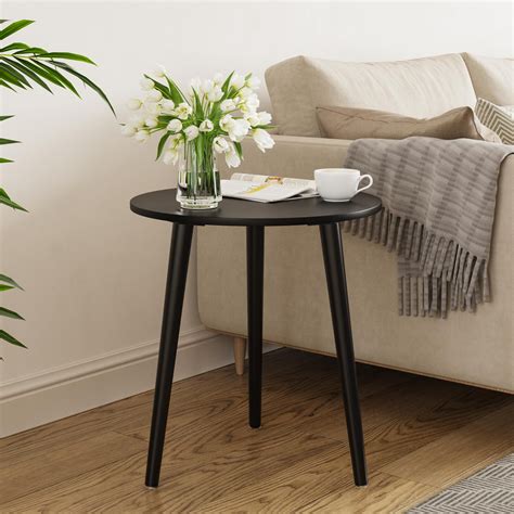 Black Round Side Table