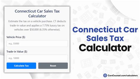 connecticut Car Sales Tax Calculator 2026 – Fast, Free & Accurate