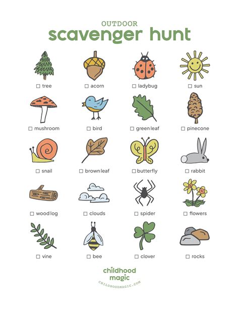 Free printable scavenger hunt template, Download Free printable ...