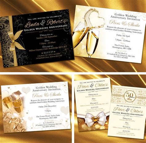 Diy 50th Wedding Anniversary Invitations