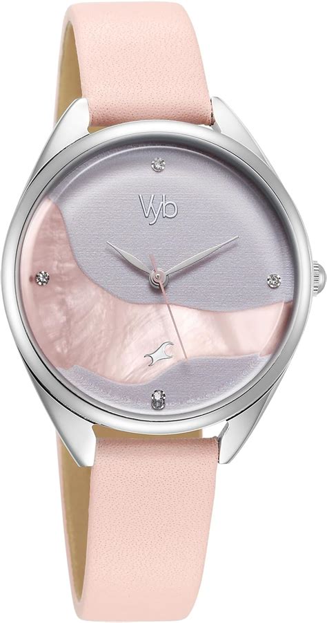 Fastrack Vyb Spotlight White Dial Leather Strap Analog Watch for Women ...