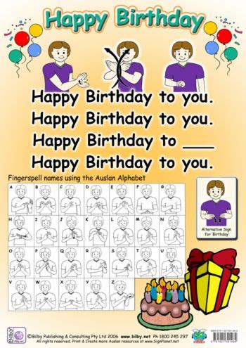how to sign happy birthday song - Arlen Simms