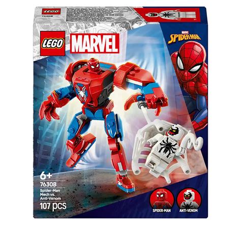 Buy LEGO Marvel Spider-Man Mech vs. Anti-Venom Buildable Toy Figure Set ...