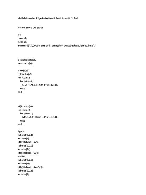 Set of Folder Segmentation Edge Detection Algorithm with Code in MATLAB 的图像结果