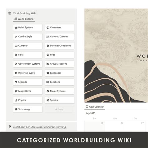Notion Writing & Worldbuilding Template - Notion Writing Planner ...