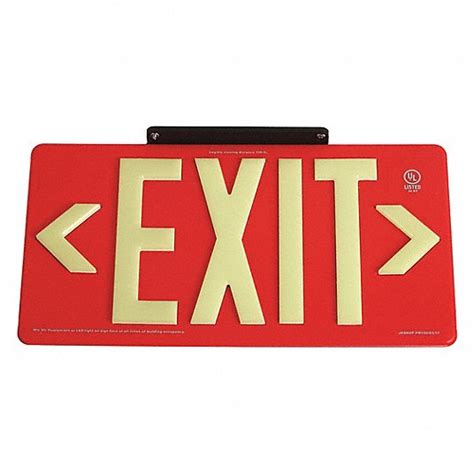 Plastic, Mounting Holes Sign Mounting, Exit Sign - 3EYL2|GRAN1382 ...