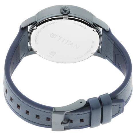 Buy Online Titan Athleisure Grey Dial Analog Leather Strap Watch for ...