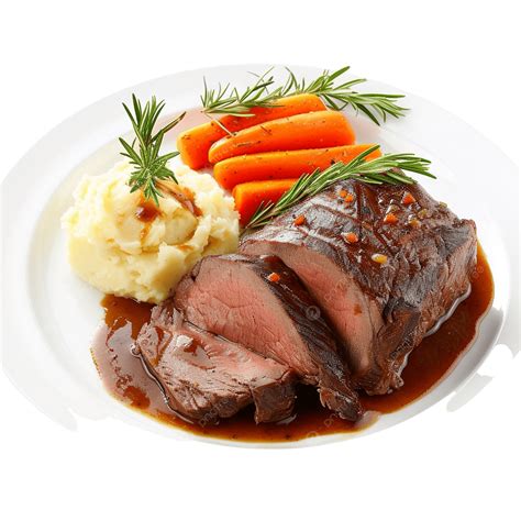 لحم البقر المشوي الخضار والبطاطا المهروسة, لحم بقري, غذاء, وجبة PNG ...