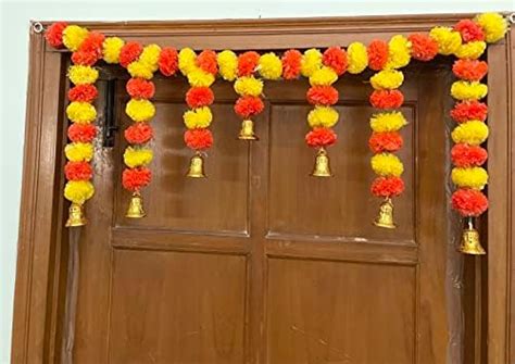 Tied Ribbons Decorative Wall Door Hanging Latkan Toran With Bells (Set ...