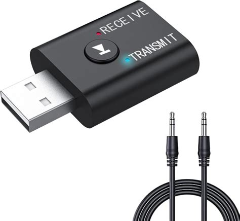 TECHONTO Bluetooth 5.0 2-in-1 Transmitter & Receiver Converter ...