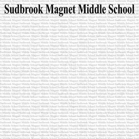 Sudbrook Magnet Middle School title – Photo Scraps