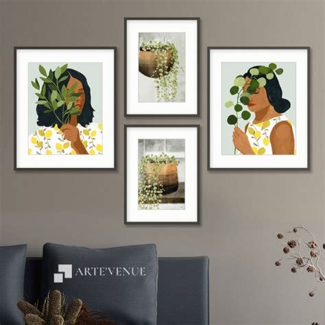Gallery Wall Set: Scrambled Blue, Set of 5 Paintings | Customization ...