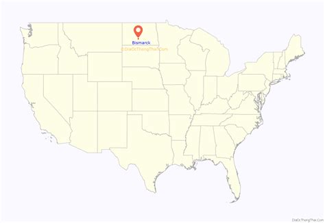 Map of Bismarck city, North Dakota - Thong Thai Real