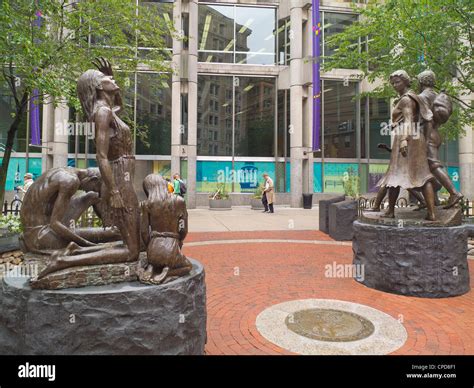 Boston Irish famine memorial Stock Photo - Alamy