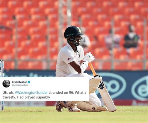 IND v ENG 2021: Fans on Twitter heartbroken as Washington Sundar misses ...