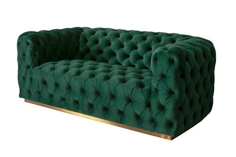 my-furniture – Frankfurt Sofa/Deep Buttoned Sofa/Brass plinth sofa