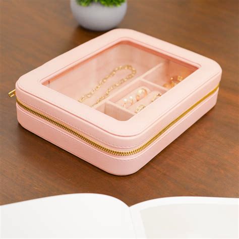 Faux Leather Jewellery Travel Organiser Box, Pink – RCasa SLS Retail ...