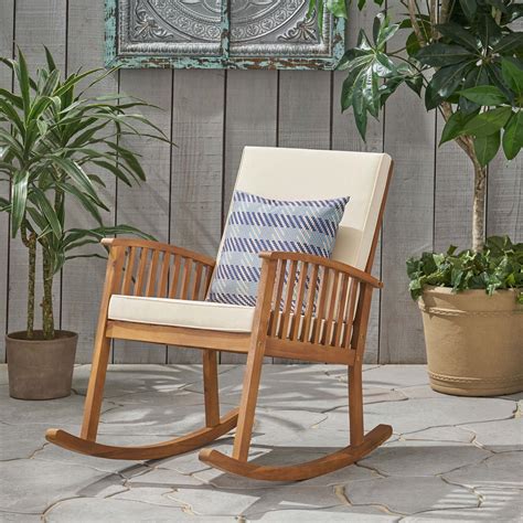 George Oliver Outdoor Wood Rocking Chair | Wayfair