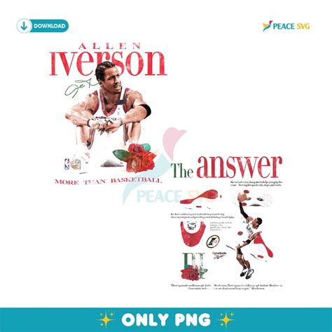 Vintage Allen Iverson The Answer More Than Basketball PNG Digital ...