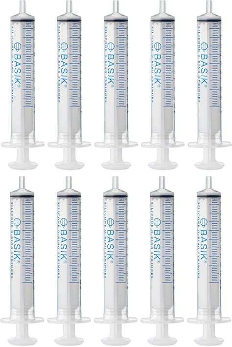 Buy 10cc Slip Tip O Ring Syringe Reusable Silicone O Ring Perfect for ...