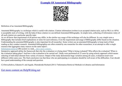 Image result for Annotated Bibliography Outline Example