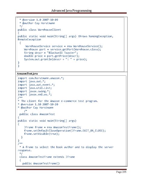 Advanced Java Programming Notes - @version 1 2007-10- @author Cay ...
