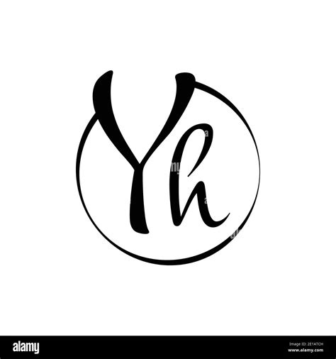 plantilla de diseños de logotipo inicial de letra de logotipo yh ...