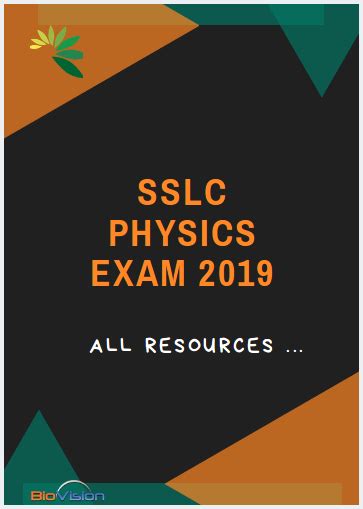SSLC PHYSICS EXAM 2019 - ALL RESOURCES