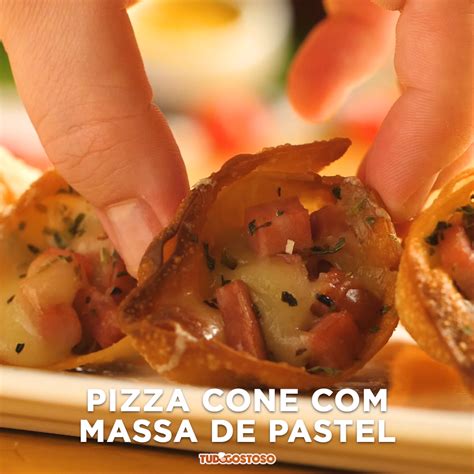 Pizza cone com massa de pastel – Artofit