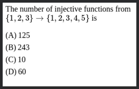 Image result for Find Number of Injective Function