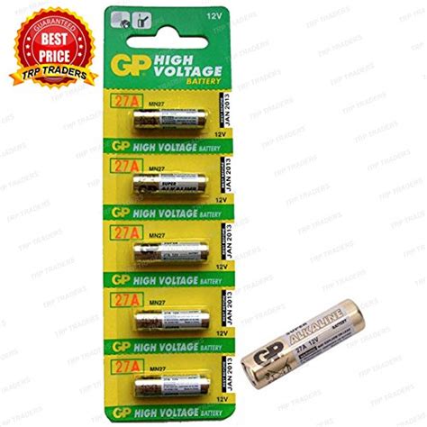 TRP TRADERS GP Royal 27A GP 12V Alkaline Battery - Pack: Amazon.in ...