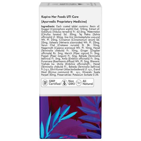 Buy KAPIVA UTI CARE TABLETS (60 TABLETS) | 100% NATURAL & SAFELY MADE ...