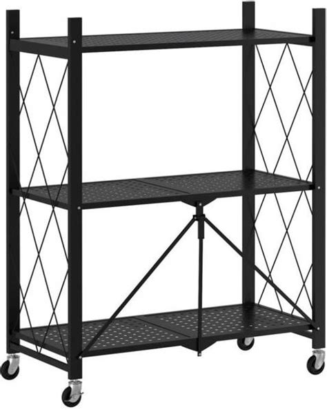 spacepanda Scottsbury 3-Tier Foldable Storage Shelves, Storage Rack in ...
