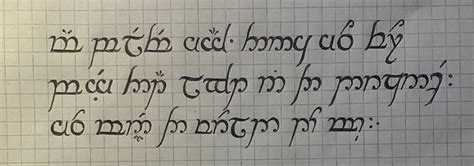 Learning how to write in Elvish : r/Tengwar