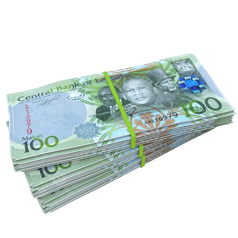 100 Lesotho Loti Stack Pile, Lesotho Loti Stack Pile, Lesotho Currency, 100 Lesotho Loti Stack ...