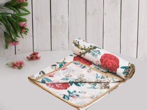 RUSTIC LINEN Floral Single Top Sheet for AC Room - Buy RUSTIC LINEN ...