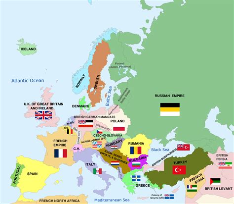 Post Ww1 Europe Map - Map Of Rose Bowl