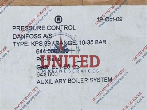 DANFOSS KPS 39 PRESSURE CONTROL 060-3102 082 10…35 BAR | United Marine ...