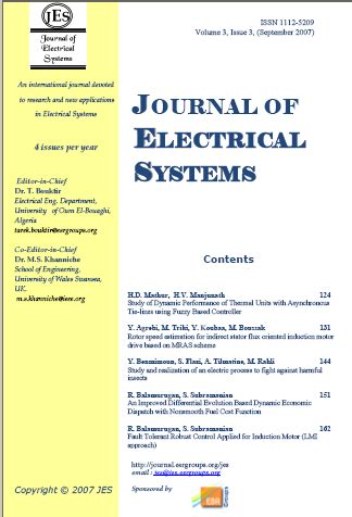 Journal of Electrical Systems : Home