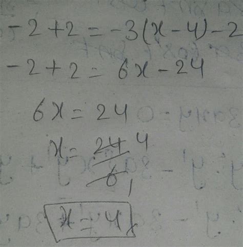 y+2=−3(x−4) y Complete the missing value in the solution to the ...