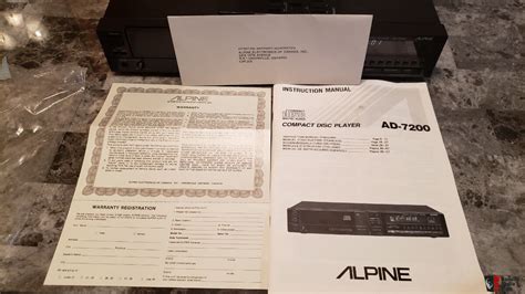 Alpine AD-7200 Compact Disc Player Vintage 1984 Photo #2388771 - Canuck ...