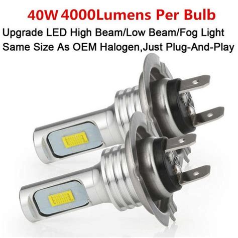 2x H7 LED Headlight Bulb Kit High or Low Beam | Ubuy India