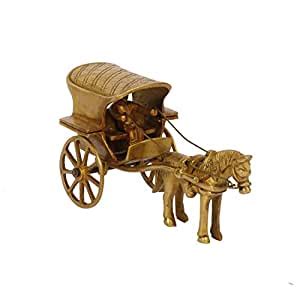 Buy ARTVARKO Brass Horse Cart Replica for Home Office Living Room Study ...