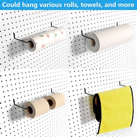 Paper Towel Holder for Pegboard, Extendable, Fit Any Standard Pegboard ...