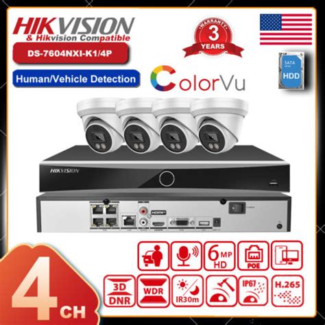 Hikvision 4k 4CH NVR 6MP Colorvu IP Camera CCTV India | Ubuy