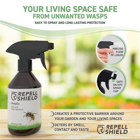 RepellShield Bee And Wasp Repellent Spray - Organic Wasp Spray Outdoor ...