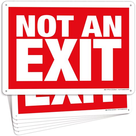 Amazon.com: iSYFIX Not An Exit Signs - 6 Pack 10x7 Inch – 40 mil Thick ...
