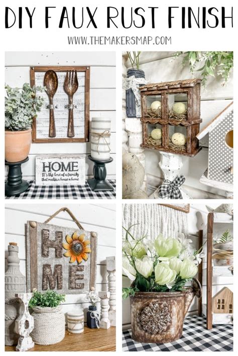 DIY Faux Rust Finish - 13 Faux Rust Decor Projects