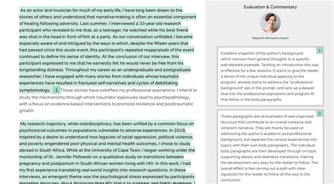 Examples of Effective Personal Statements for Graduate School