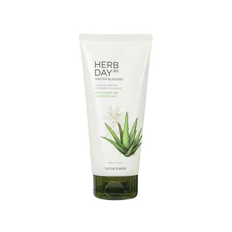 The Face Shop Herb day Cleansing Foam 170 ml | Face wash with aloe and ...